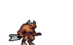 Minotaur pixel sprite